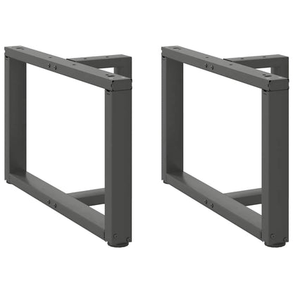 vidaXL Coffee Table Legs T-Shaped 2 pcs Anthracite 60x25x(42-43) cm Steel
