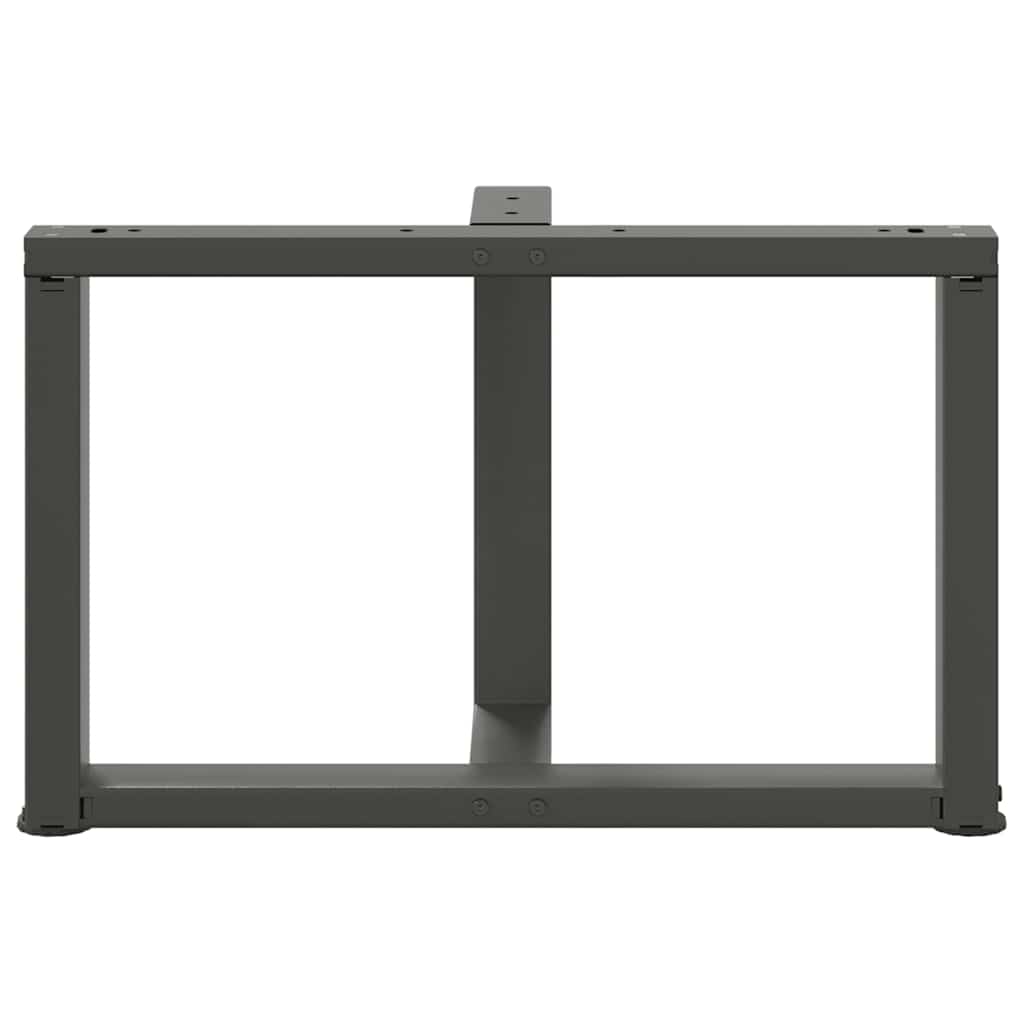 vidaXL Coffee Table Legs T-Shaped 2 pcs Anthracite 60x25x(42-43) cm Steel