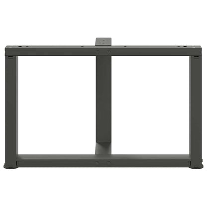 vidaXL Coffee Table Legs T-Shaped 2 pcs Anthracite 60x25x(42-43) cm Steel
