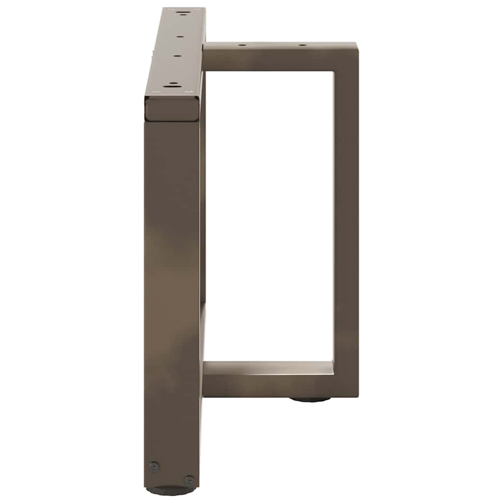 vidaXL Coffee Table Legs T-Shaped 2 pcs Black 60x25x(42-43) cm Steel