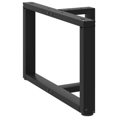 vidaXL Coffee Table Legs T-Shaped 2 pcs Black 70x25x(42-43) cm Steel