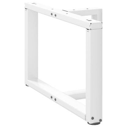 vidaXL Coffee Table Legs T-Shaped 2 pcs White 70x25x(42-43) cm Steel