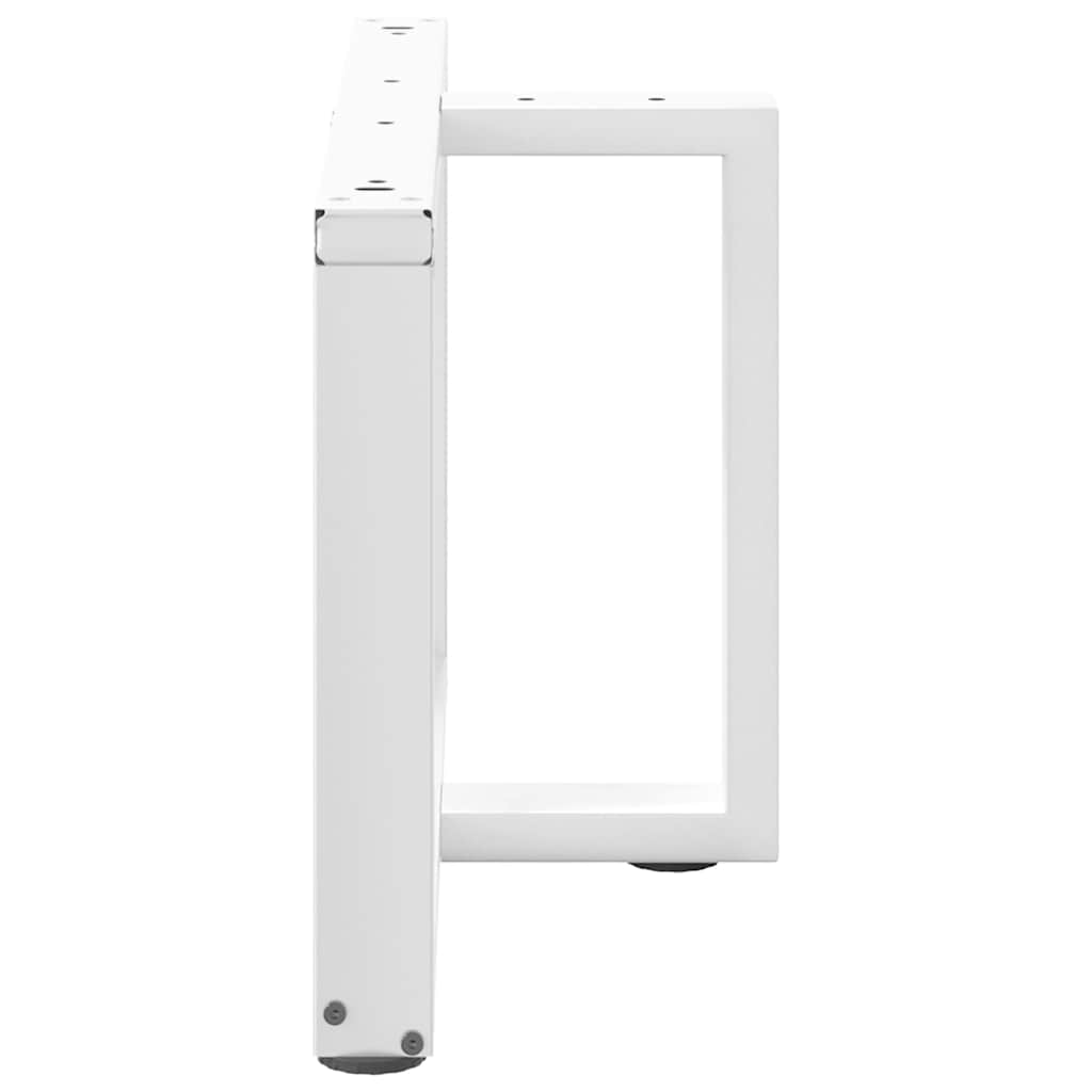 vidaXL Coffee Table Legs T-Shaped 2 pcs White 70x25x(42-43) cm Steel