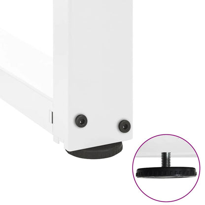 vidaXL Coffee Table Legs T-Shaped 2 pcs White 70x25x(42-43) cm Steel