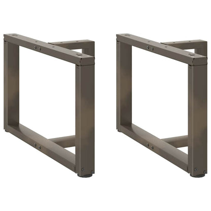 vidaXL Coffee Table Legs T-Shaped 2 pcs Black 70x25x(42-43) cm Steel