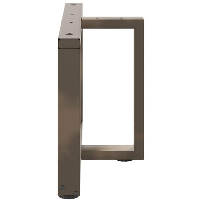 vidaXL Coffee Table Legs T-Shaped 2 pcs Black 70x25x(42-43) cm Steel
