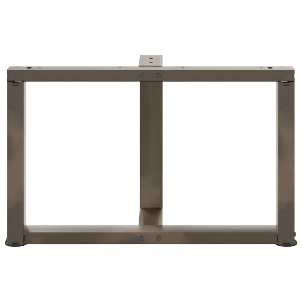 vidaXL Coffee Table Legs T-Shaped 2 pcs Black 70x25x(42-43) cm Steel