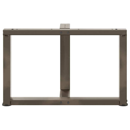 vidaXL Coffee Table Legs T-Shaped 2 pcs Black 70x25x(42-43) cm Steel