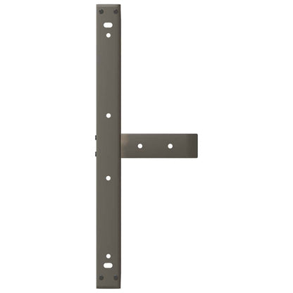 vidaXL Coffee Table Legs T-Shaped 2 pcs Black 70x25x(42-43) cm Steel