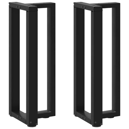 vidaXL Console Table Legs T-Shaped 2 pcs Black 25x28x(72-73) cm Steel