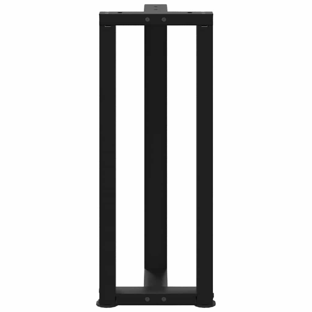 vidaXL Console Table Legs T-Shaped 2 pcs Black 25x28x(72-73) cm Steel