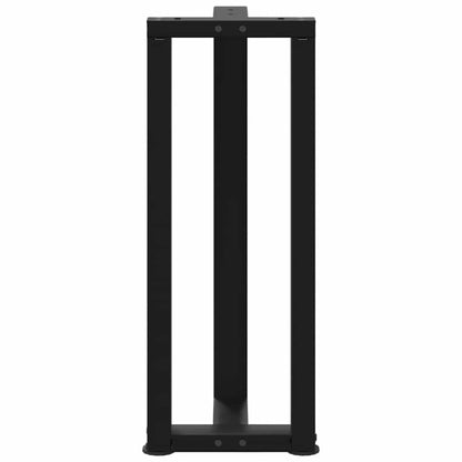 vidaXL Console Table Legs T-Shaped 2 pcs Black 25x28x(72-73) cm Steel