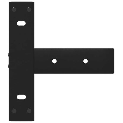 vidaXL Console Table Legs T-Shaped 2 pcs Black 25x28x(72-73) cm Steel