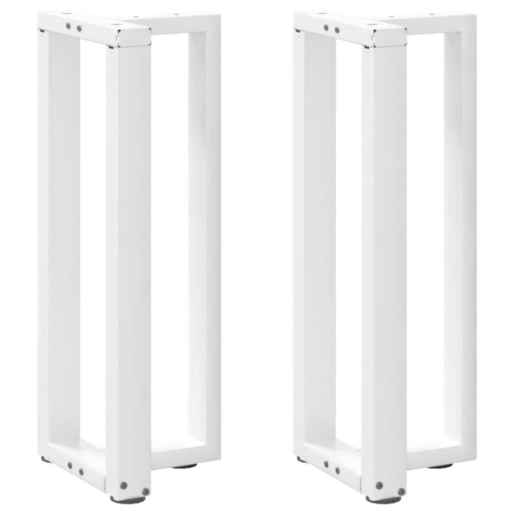 vidaXL Console Table Legs T-Shaped 2 pcs White 25x28x(72-73) cm Steel