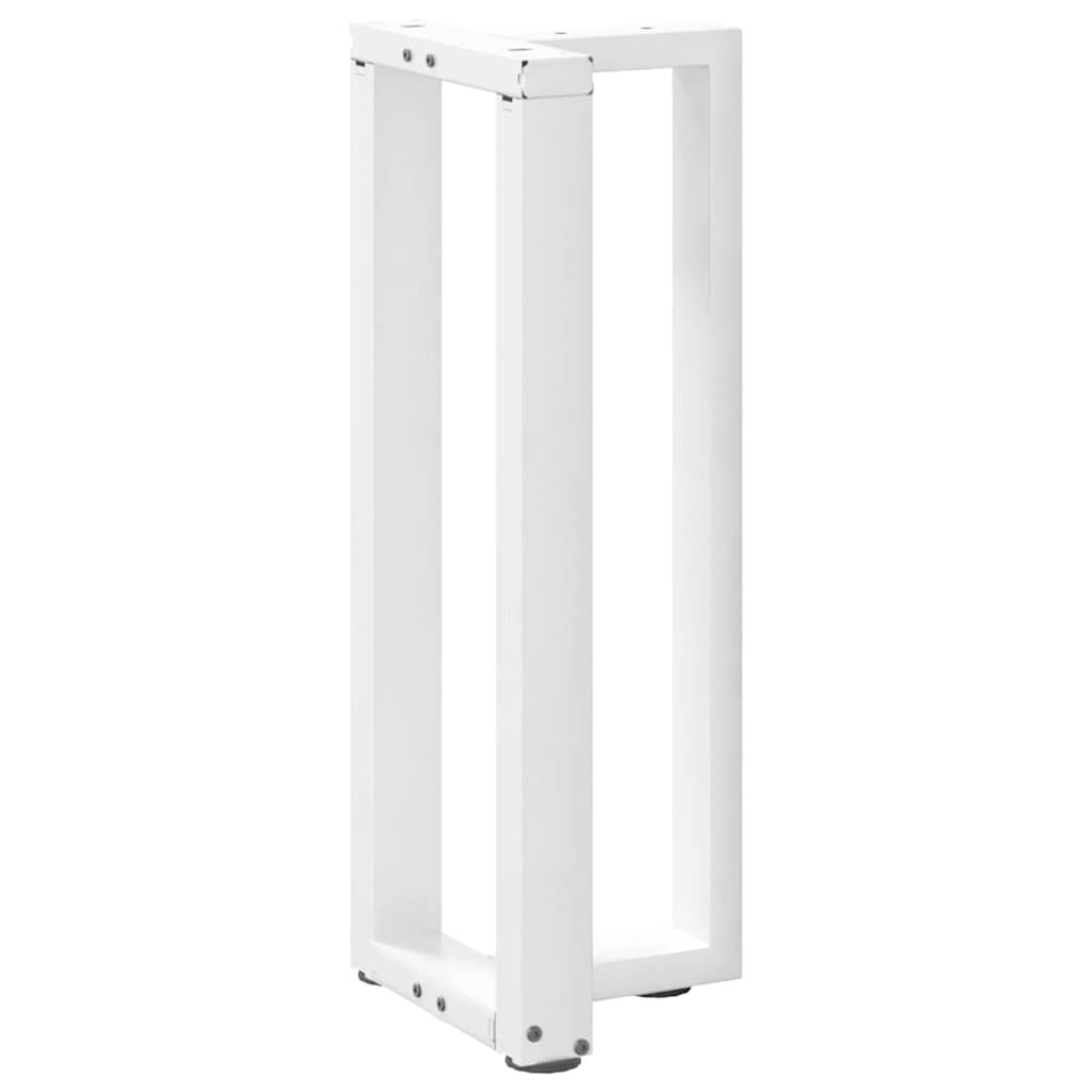 vidaXL Console Table Legs T-Shaped 2 pcs White 25x28x(72-73) cm Steel