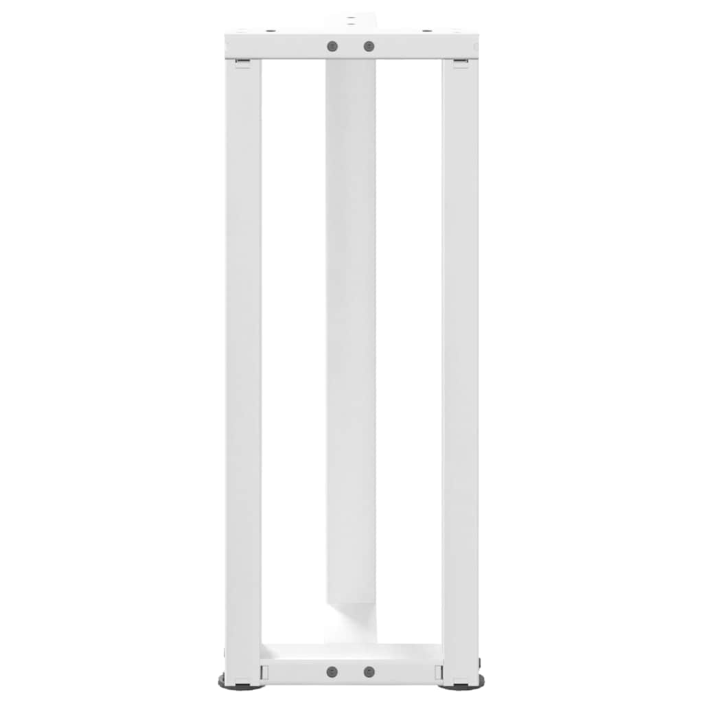 vidaXL Console Table Legs T-Shaped 2 pcs White 25x28x(72-73) cm Steel