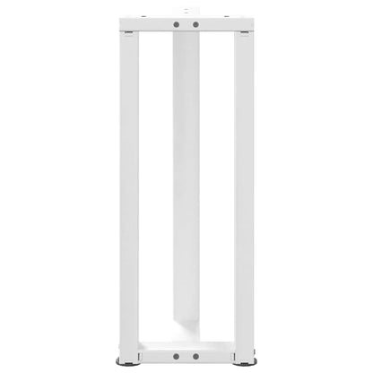 vidaXL Console Table Legs T-Shaped 2 pcs White 25x28x(72-73) cm Steel