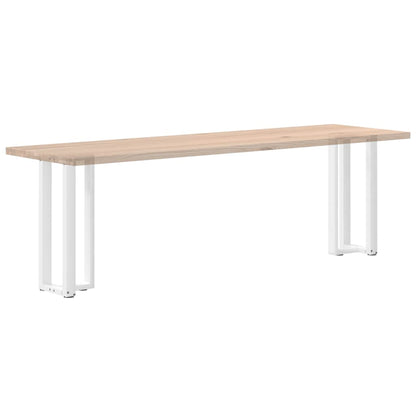 vidaXL Console Table Legs T-Shaped 2 pcs White 25x28x(72-73) cm Steel