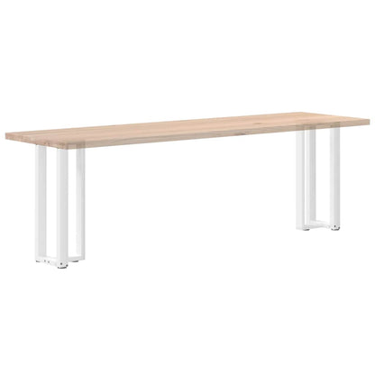 vidaXL Console Table Legs T-Shaped 2 pcs White 25x28x(72-73) cm Steel