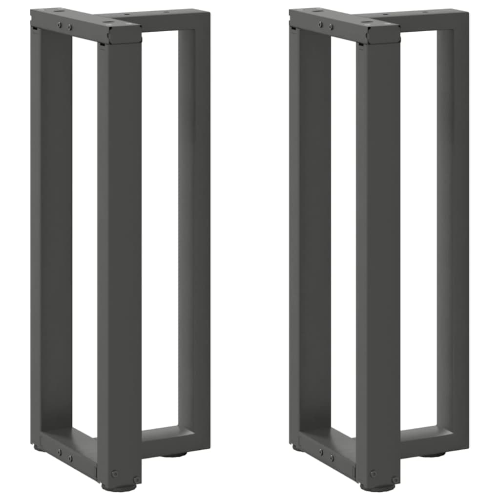 vidaXL Console Table Legs T-Shaped 2 pcs Anthracite 25x28x(72-73) cm Steel