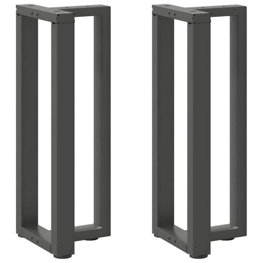 vidaXL Console Table Legs T-Shaped 2 pcs Anthracite 25x28x(72-73) cm Steel