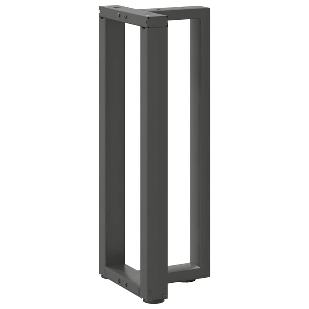 vidaXL Console Table Legs T-Shaped 2 pcs Anthracite 25x28x(72-73) cm Steel