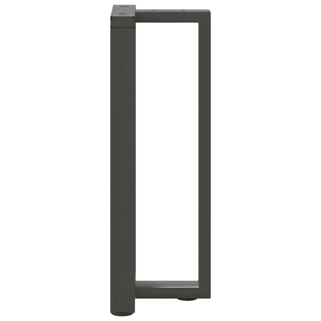 vidaXL Console Table Legs T-Shaped 2 pcs Anthracite 25x28x(72-73) cm Steel