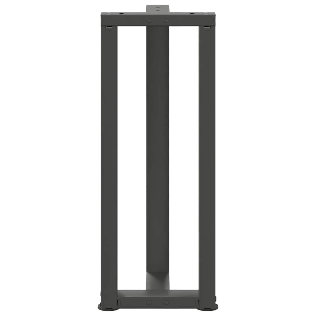 vidaXL Console Table Legs T-Shaped 2 pcs Anthracite 25x28x(72-73) cm Steel