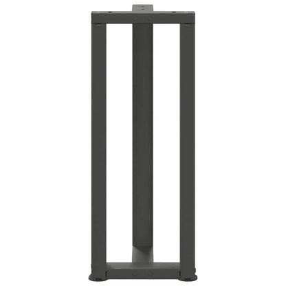 vidaXL Console Table Legs T-Shaped 2 pcs Anthracite 25x28x(72-73) cm Steel