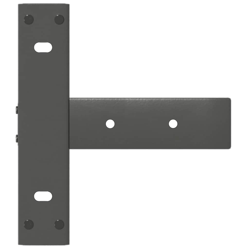 vidaXL Console Table Legs T-Shaped 2 pcs Anthracite 25x28x(72-73) cm Steel