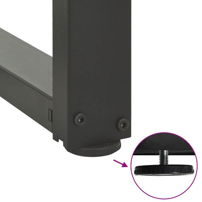 vidaXL Console Table Legs T-Shaped 2 pcs Anthracite 25x28x(72-73) cm Steel