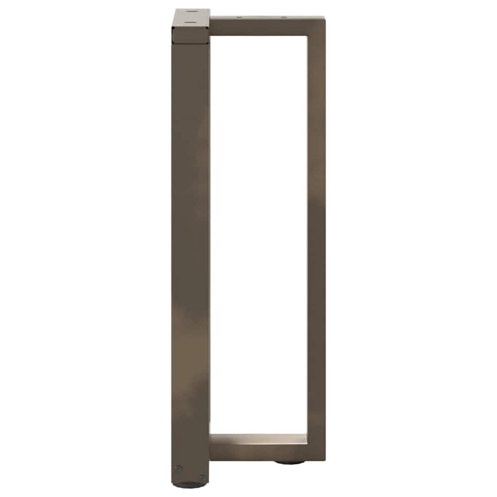 vidaXL Console Table Legs T-Shaped 2 pcs Black 25x28x(72-73) cm Steel