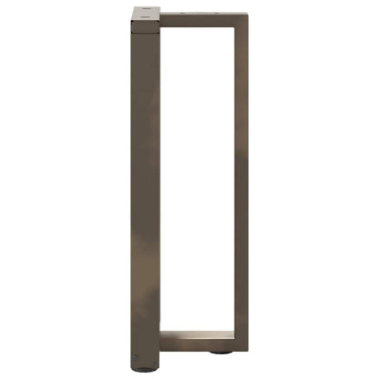 vidaXL Console Table Legs T-Shaped 2 pcs Black 25x28x(72-73) cm Steel