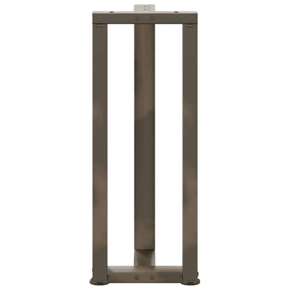 vidaXL Console Table Legs T-Shaped 2 pcs Black 25x28x(72-73) cm Steel