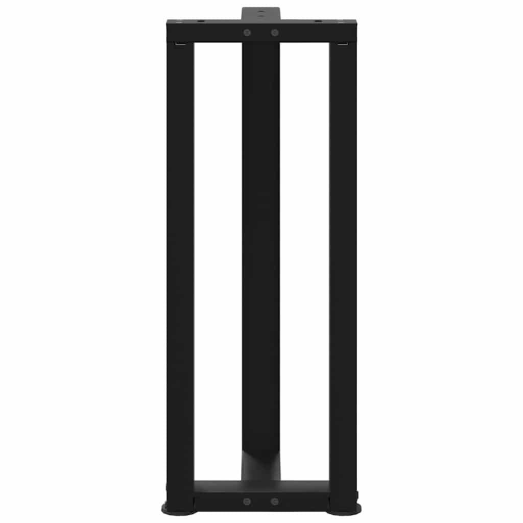 vidaXL Console Table Legs T-Shaped 2 pcs Black 38x25x(72-73) cm Steel