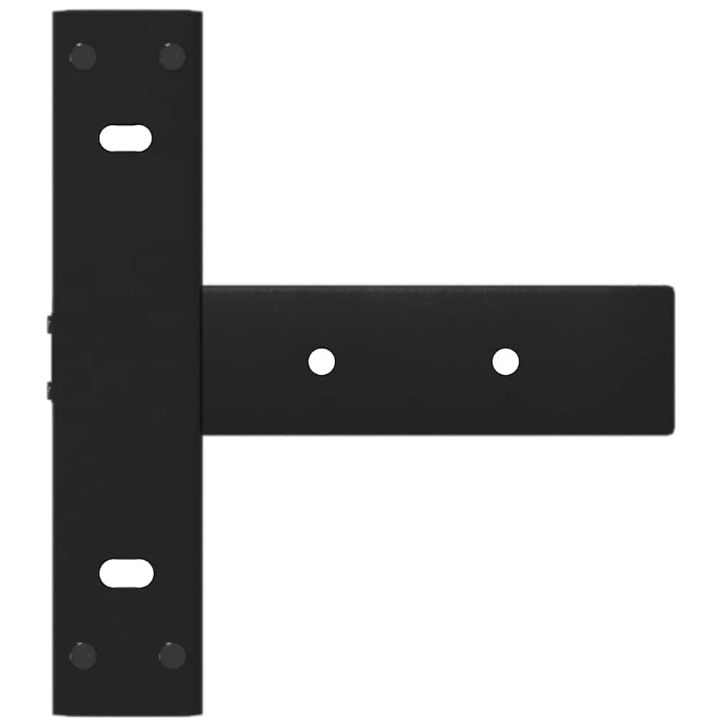 vidaXL Console Table Legs T-Shaped 2 pcs Black 38x25x(72-73) cm Steel