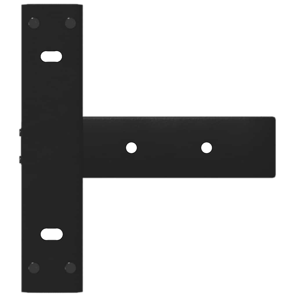 vidaXL Console Table Legs T-Shaped 2 pcs Black 38x25x(72-73) cm Steel
