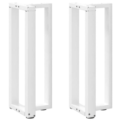 vidaXL Console Table Legs T-Shaped 2 pcs White 38x25x(72-73) cm Steel