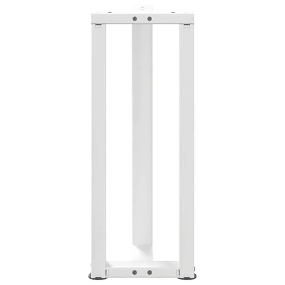vidaXL Console Table Legs T-Shaped 2 pcs White 38x25x(72-73) cm Steel