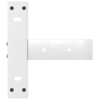 vidaXL Console Table Legs T-Shaped 2 pcs White 38x25x(72-73) cm Steel