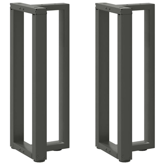 vidaXL Console Table Legs T-Shaped 2 pcs Anthracite 38x25x(72-73) cm Steel