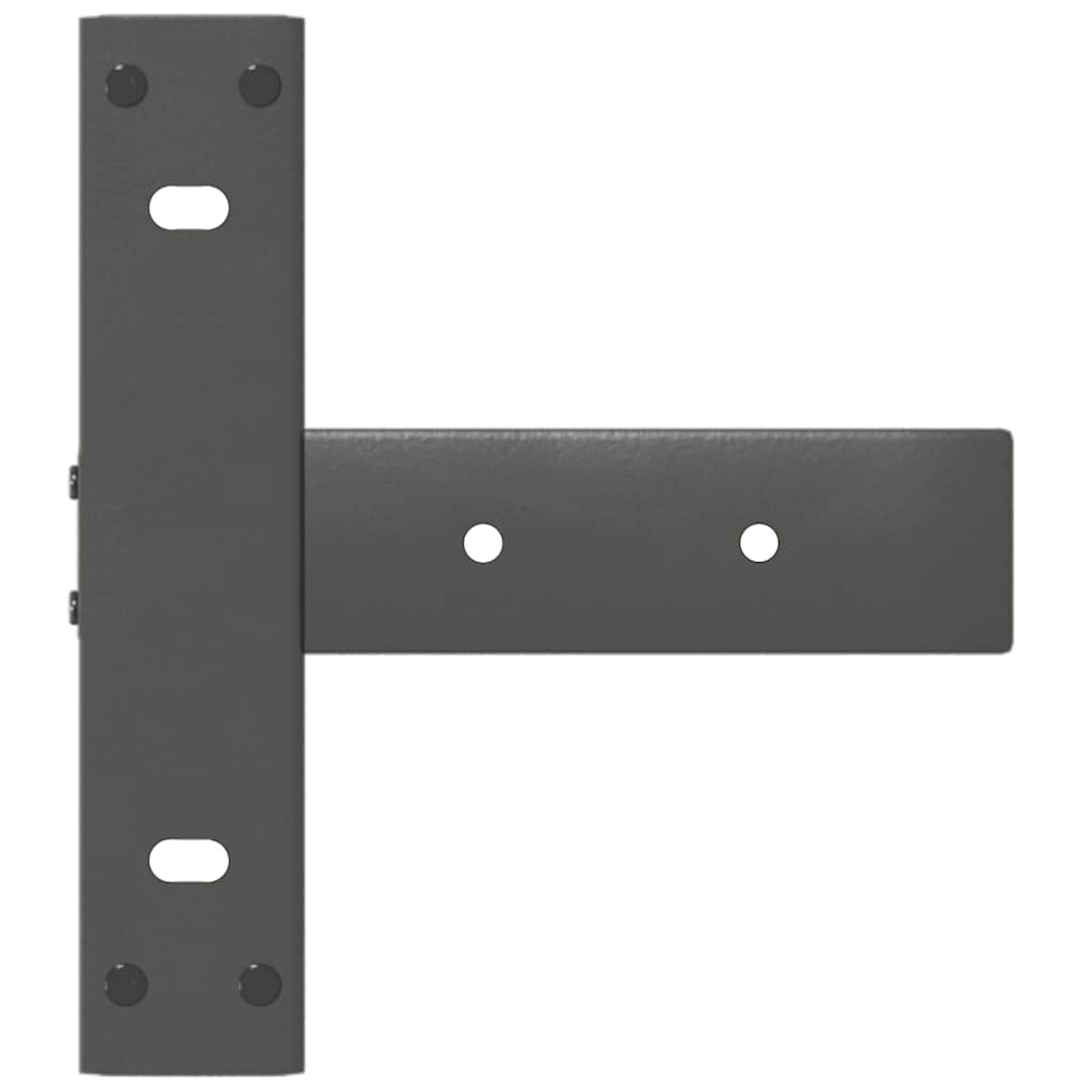 vidaXL Console Table Legs T-Shaped 2 pcs Anthracite 38x25x(72-73) cm Steel