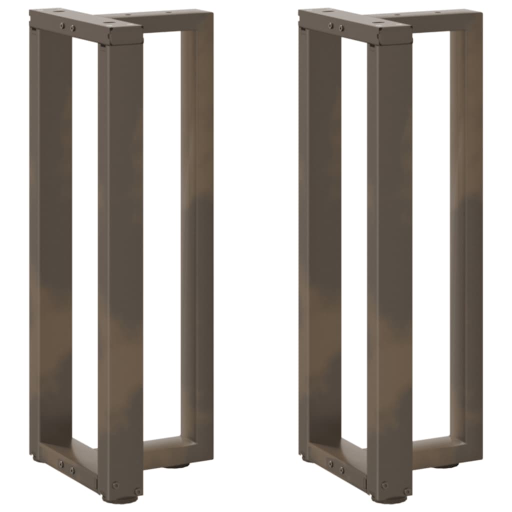 vidaXL Console Table Legs T-Shaped 2 pcs Black 38x25x(72-73) cm Steel