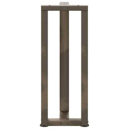 vidaXL Console Table Legs T-Shaped 2 pcs Black 38x25x(72-73) cm Steel