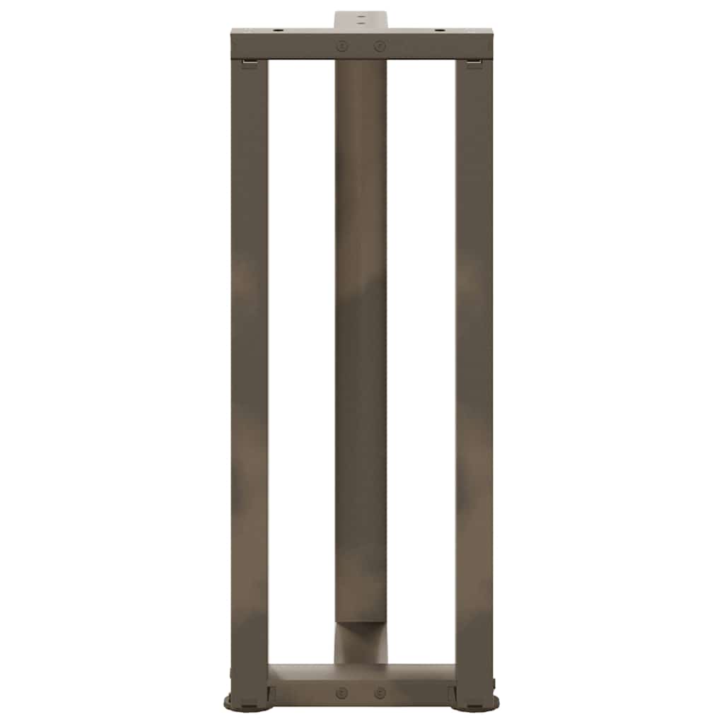 vidaXL Console Table Legs T-Shaped 2 pcs Black 38x25x(72-73) cm Steel