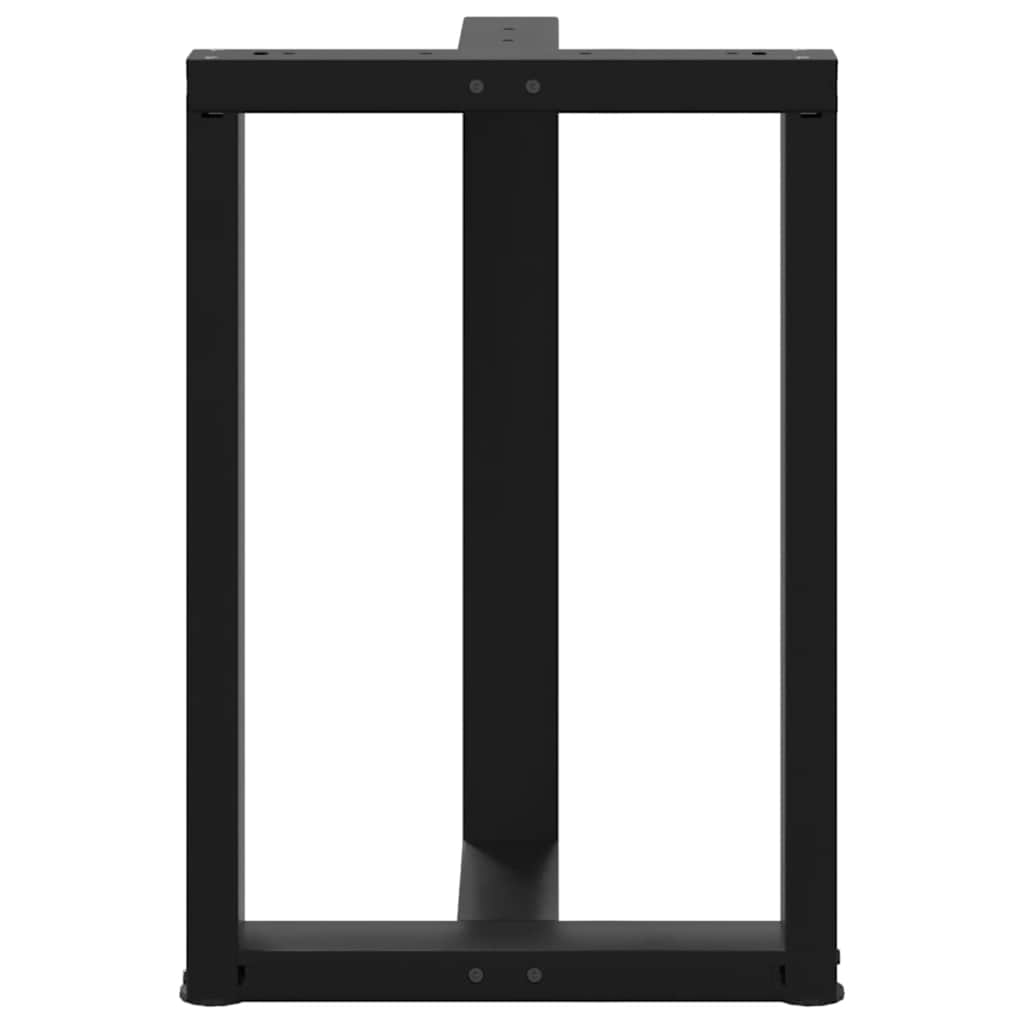vidaXL Dining Table Legs T-Shaped 2 pcs Black 50x35x(72-73) cm Steel