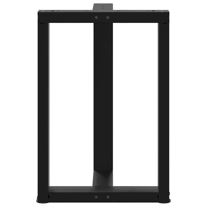 vidaXL Dining Table Legs T-Shaped 2 pcs Black 50x35x(72-73) cm Steel