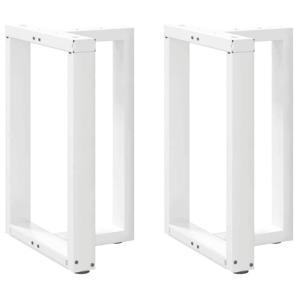 vidaXL Dining Table Legs T-Shaped 2 pcs White 50x35x(72-73) cm Steel