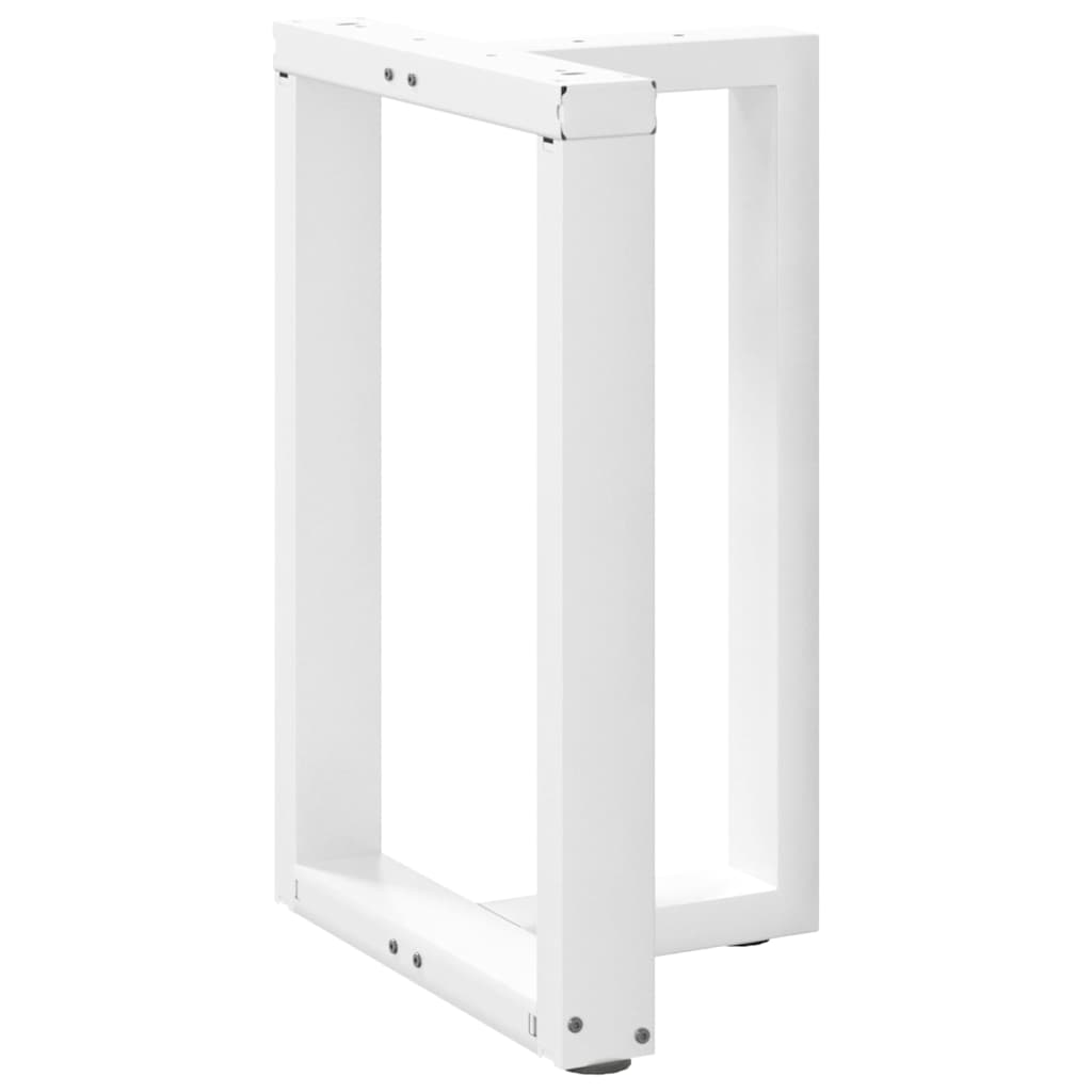 vidaXL Dining Table Legs T-Shaped 2 pcs White 50x35x(72-73) cm Steel