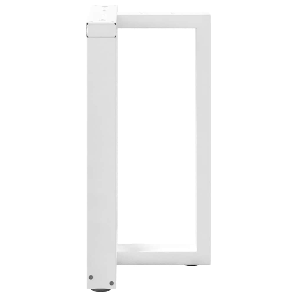 vidaXL Dining Table Legs T-Shaped 2 pcs White 50x35x(72-73) cm Steel